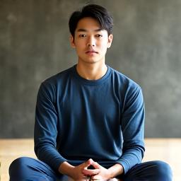 강인하고 평화로운 분위기의 요가 강사 민준